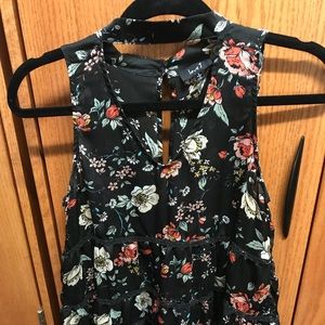 Sheer Floral Babydoll Top